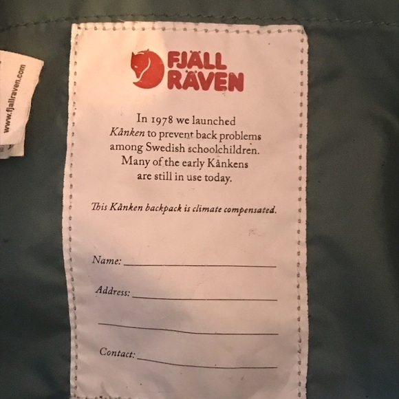 Fjallraven Kanken Mini Backpack Frost Green Water Resistant Lightweight Unisex - Picture 9 of 13